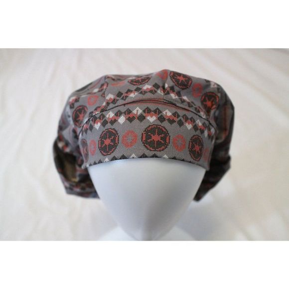 Gray Star Wars Print Bouffant Surgical Dental Scrub Cap Chemo Hat - Picture 2 of 4